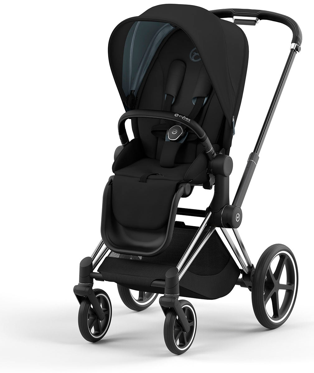 Cybex Priam 4 Stroller (One Box) - Chrome / Black / Deep Black