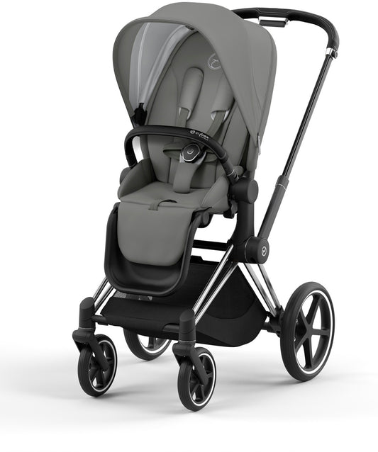 Cybex Priam 4 Stroller (One Box) - Chrome / Black / Soho Grey