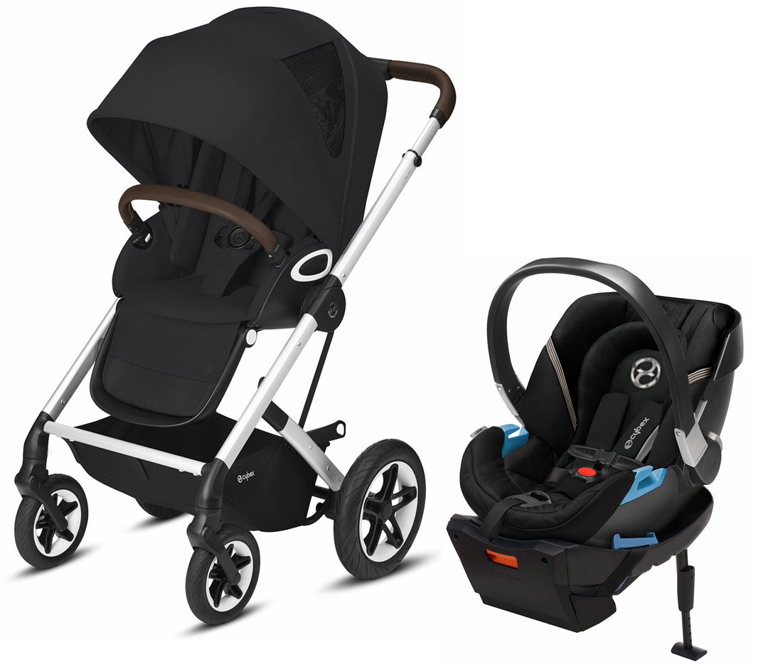 Cybex Talos S Lux + Aton 2 Travel System Bundle - Deep Black / Deep Black