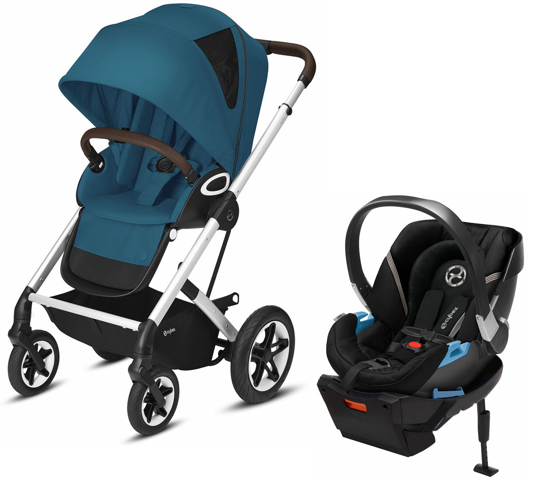 Cybex Talos S Lux + Aton 2 Travel System Bundle - River Blue / Deep Black