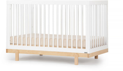 dadada Bliss 4-in-1 Convertible Crib - White / Natural