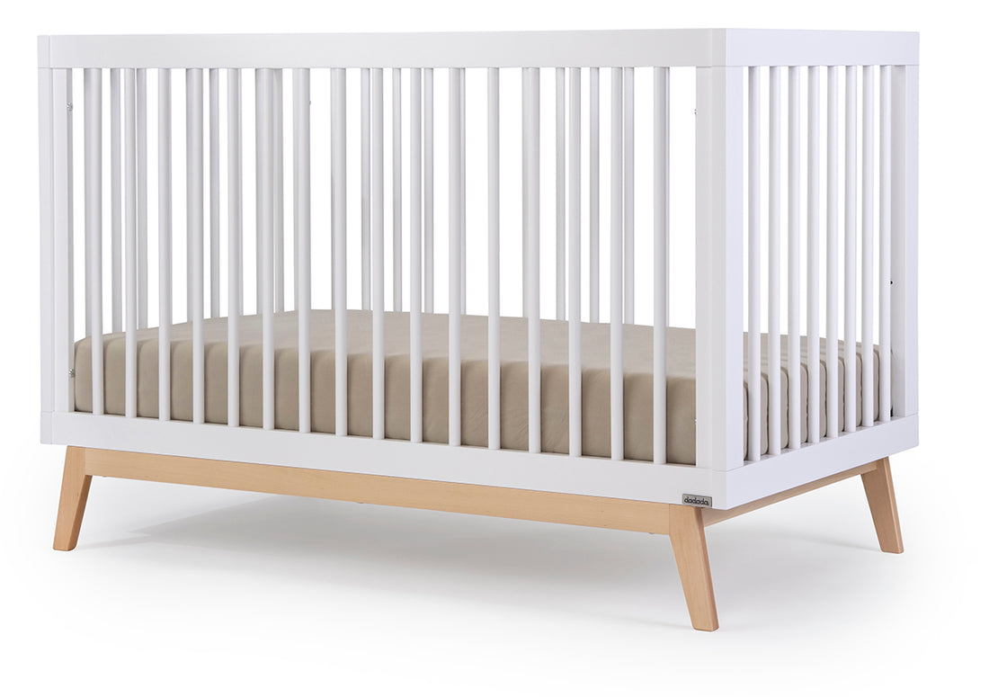 dadada Soho 3-in-1 Convertible Crib - White/Natural