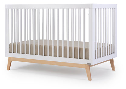 dadada Soho 3-in-1 Convertible Crib - White/Natural