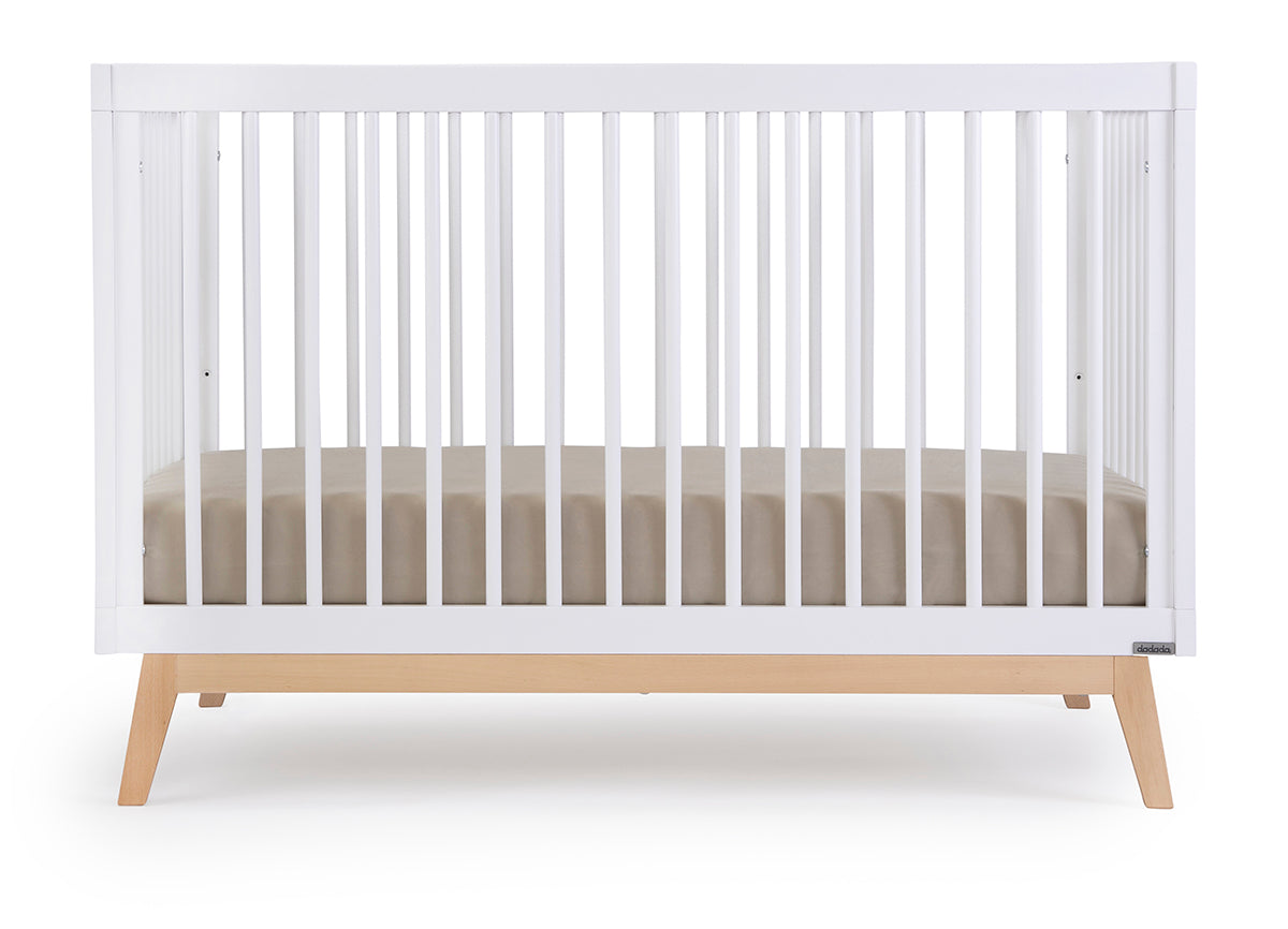 dadada Soho 3-in-1 Convertible Crib - White/Natural