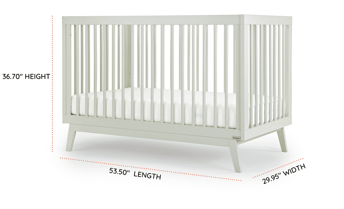 dadada Soho 3-in-1 Convertible Crib - Sage