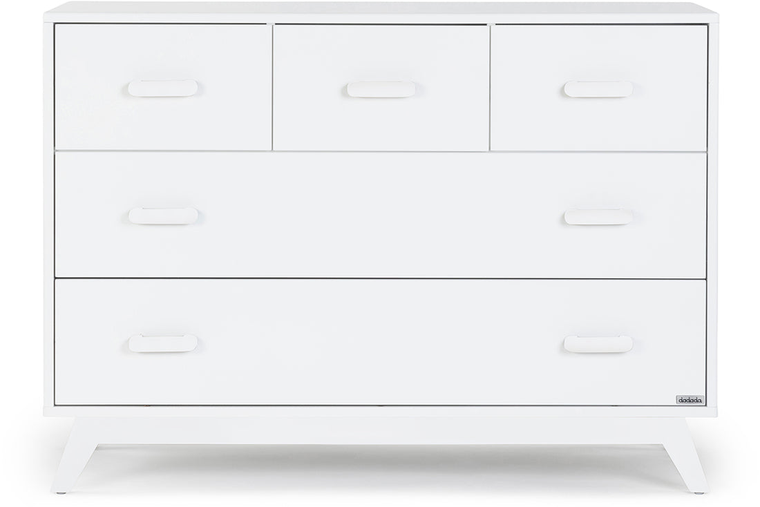 dadada Soho 5-Drawer Dresser - All White