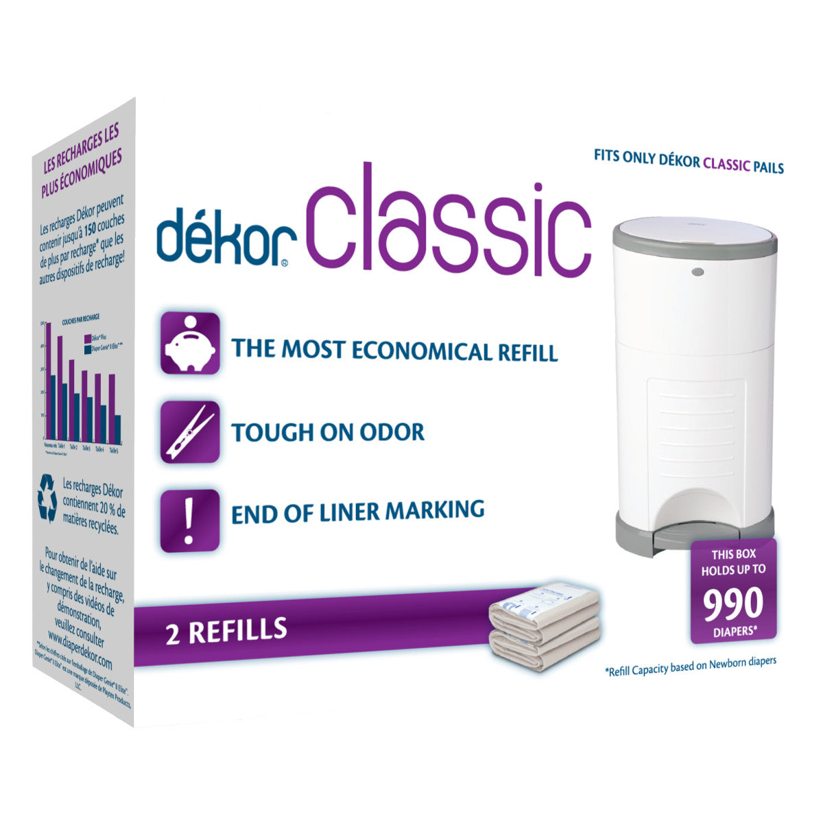 Diaper Dekor Classic Refills - 2 pack