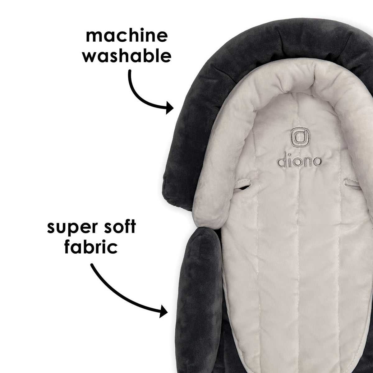 Diono Cuddle Soft, 2-in-1 Head Support, Grey/Arctic