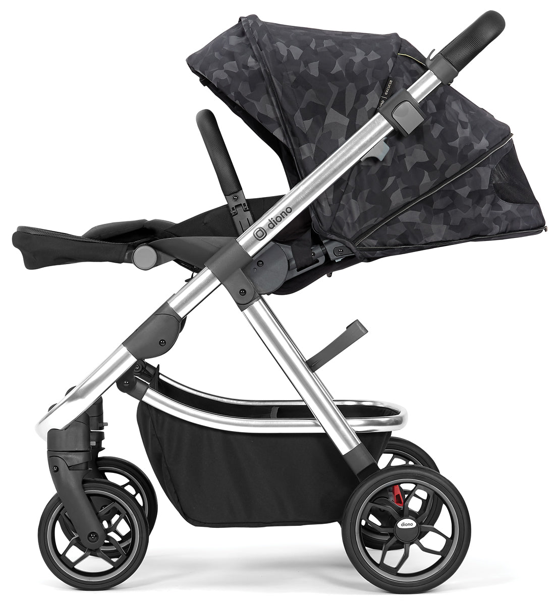 Diono Excurze Stroller & Carrycot - Luxe Black Platinum