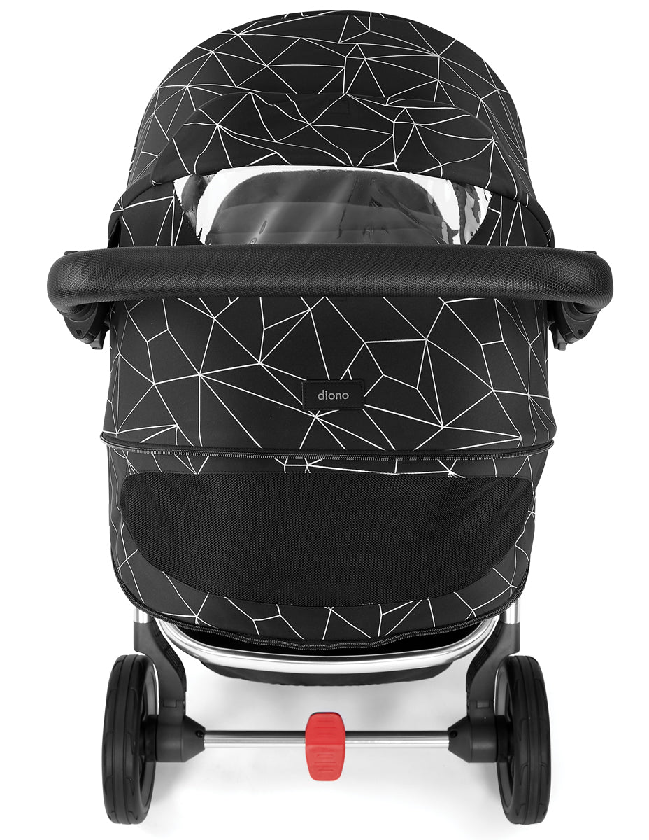 Diono Excurze Stroller & Carrycot - Luxe Black Platinum