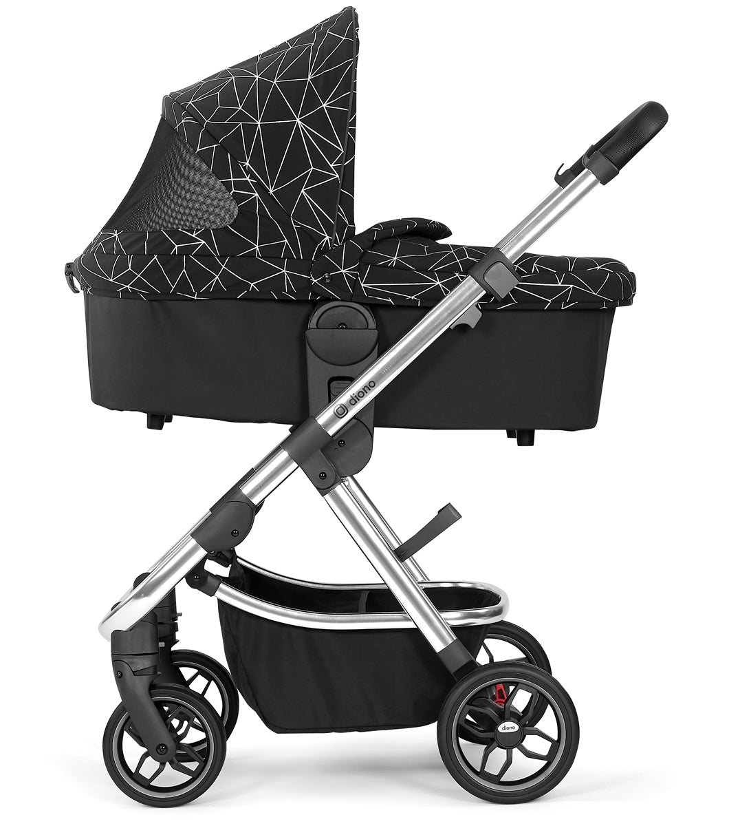 Diono Excurze Stroller & Carrycot - Luxe Black Platinum