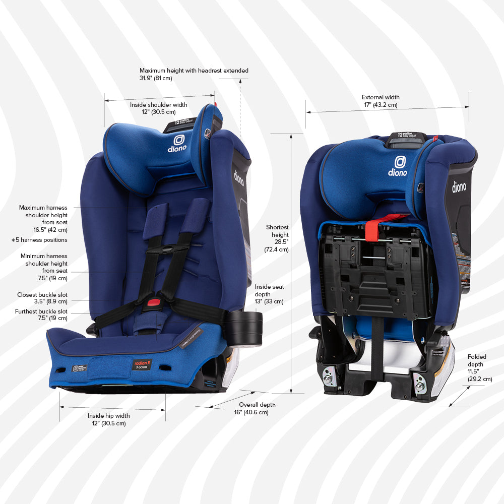 Diono Radian 3R SafePlus All-in-One Convertible Car Seat - Blue Sky