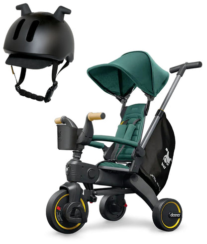 Doona Liki Trike S5 + Liki Helmet Bundle - Racing Green / Black