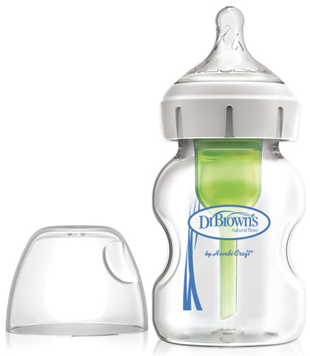 Dr. Brown's Options+ Wide-Neck Glass Bottle, 5 oz