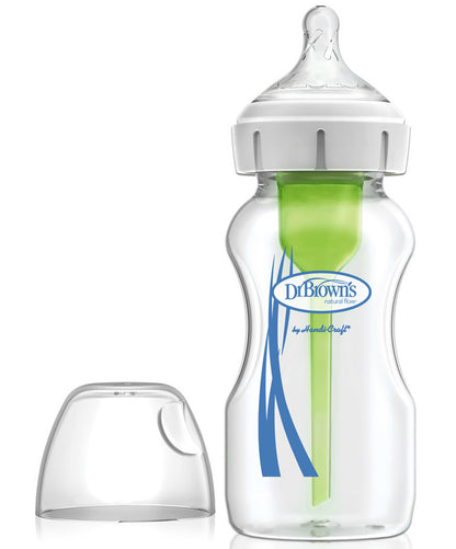 Dr. Brown's Options+ Wide-Neck Glass Bottle, 9 oz