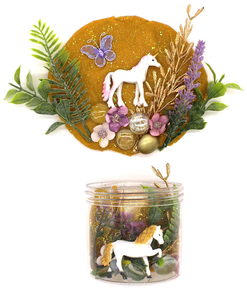 Earth Grown KidDoughs Play Dough-To-Go Jar - Unicorn Meadow (Scented)