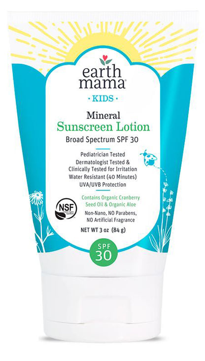 Earth Mama Kids Mineral Sunscreen Lotion SPF 30