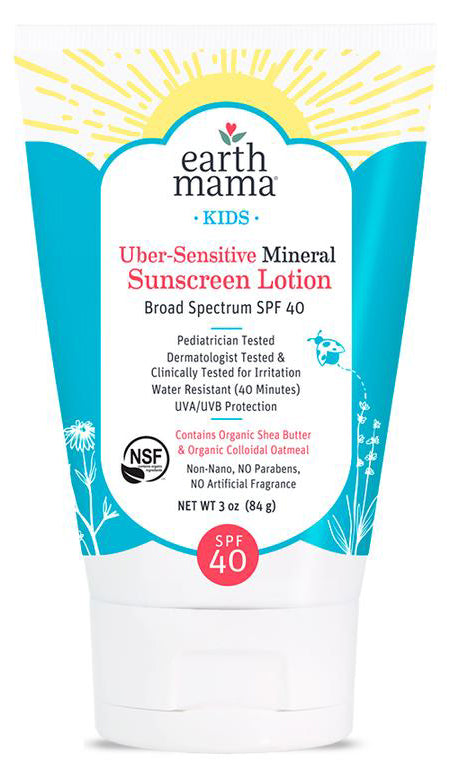 Earth Mama Kids Uber-Sensitive Mineral Sunscreen Lotion SPF 40