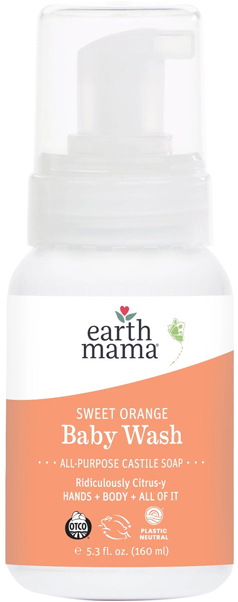 Earth Mama Sweet Orange Castile Baby Wash, 5.3 fl. oz.