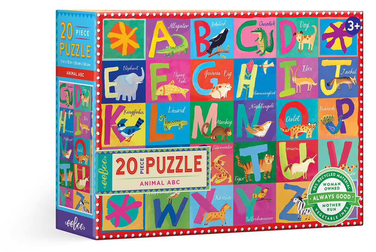 eeBoo 20 Piece Big Puzzle - Animal ABC