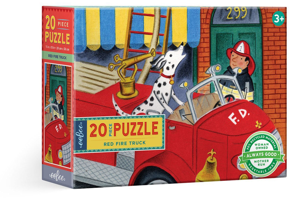 eeBoo 20 Piece Big Puzzle - Red Fire Truck