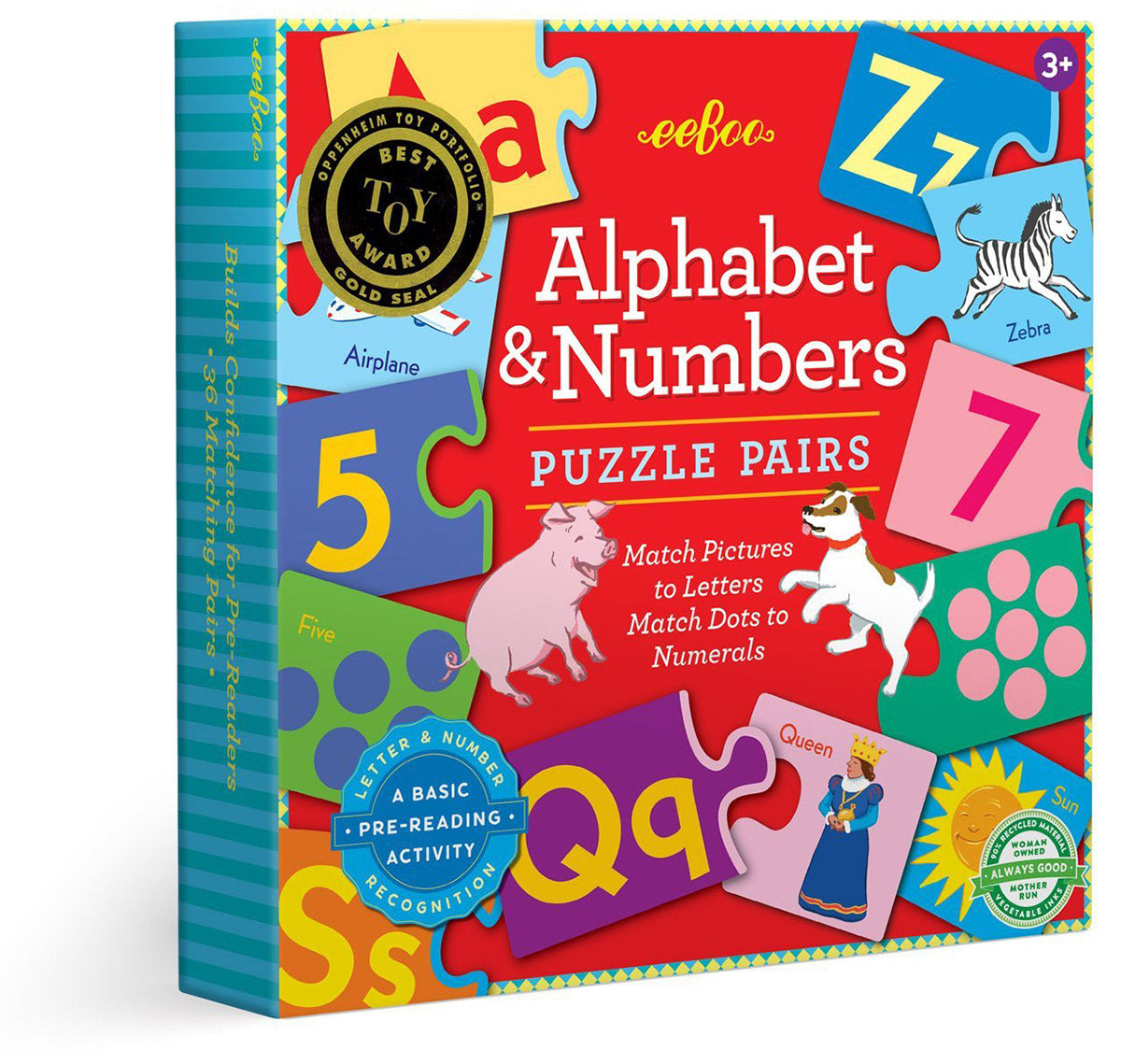 eeBoo Puzzle Pairs - Alphabet & Numbers