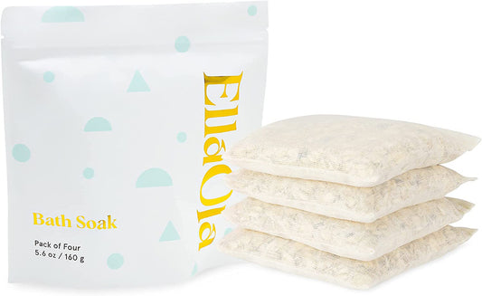 EllaOla Organic Baby Bath Soak, Fragrance Free, Pack of 4