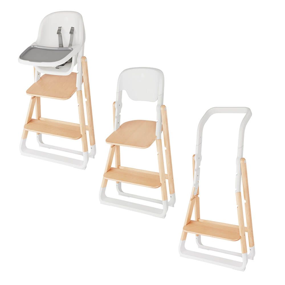 Ergobaby Evolve High Chair + Kitchen Tower Bundle - Natural Wood