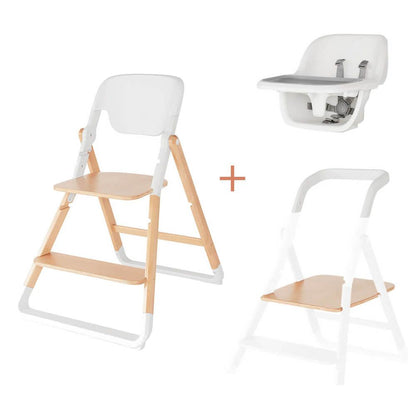 Ergobaby Evolve High Chair + Kitchen Tower Bundle - Natural Wood