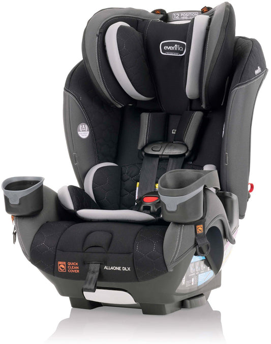 Evenflo EveryFit / All4One 3-in-1 Convertible Car Seat w/Quick Clean Cover - Kingsley Black