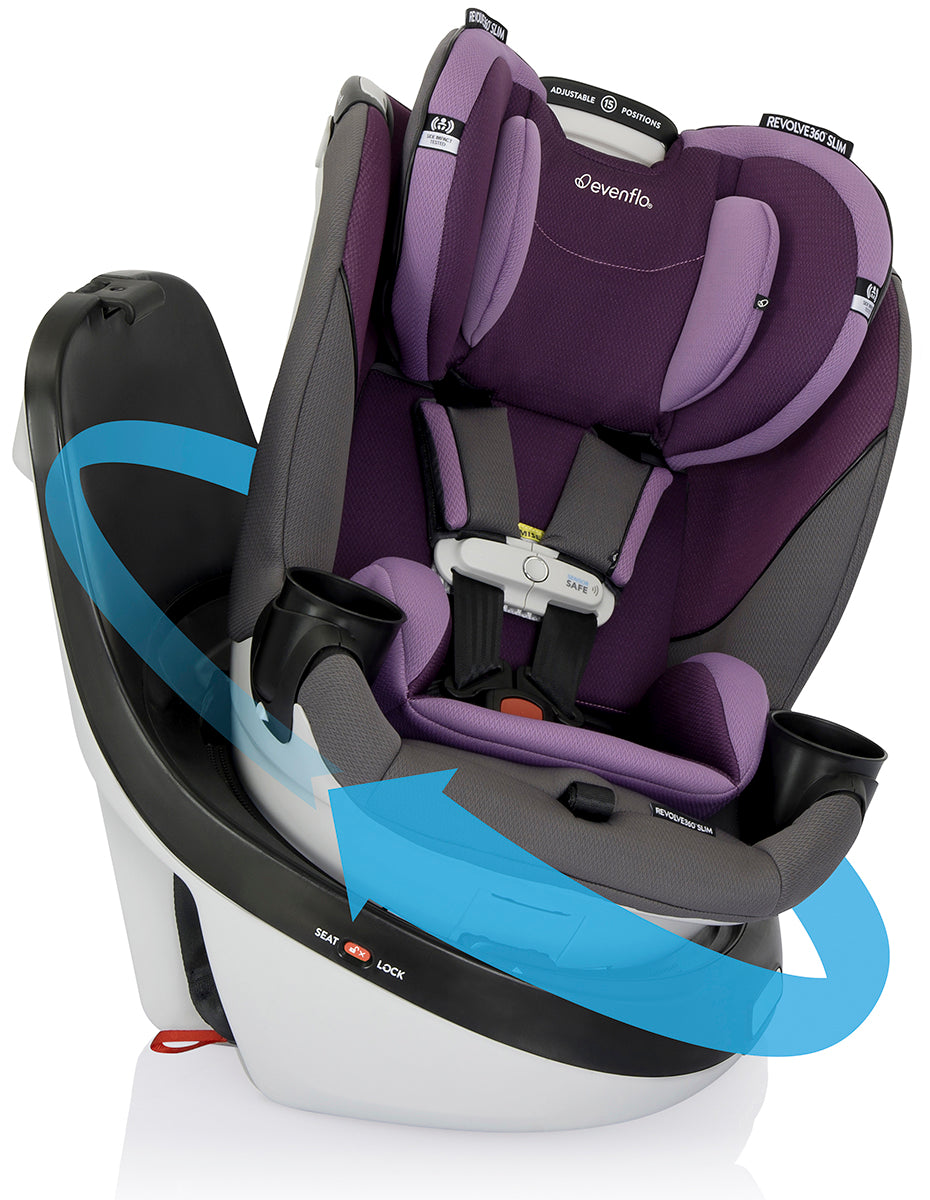 Evenflo GOLD SensorSafe Revolve 360 Slim 2-in-1 Rotational Convertible Car Seat - Amethyst