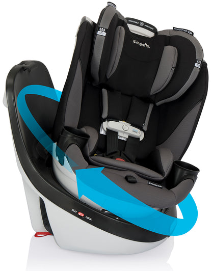 Evenflo GOLD SensorSafe Revolve 360 Slim 2-in-1 Rotational Convertible Car Seat - Obsidian