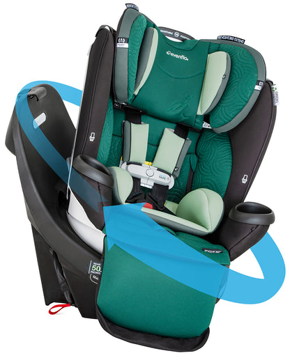 Evenflo GOLD SensorSafe Revolve360 Extend Rotational All-In-One Convertible Car Seat - Emerald Green (Green & Gentle)