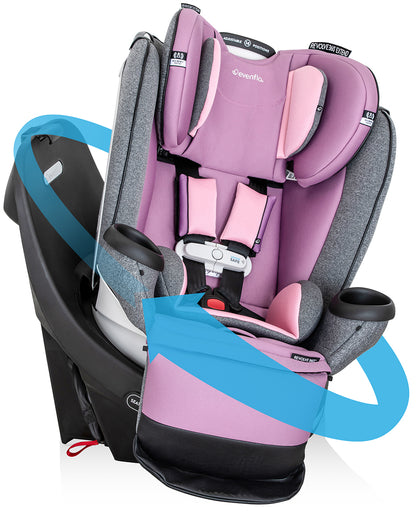 Evenflo GOLD SensorSafe Revolve360 Extend Rotational All-In-One Convertible Car Seat - Opal Pink