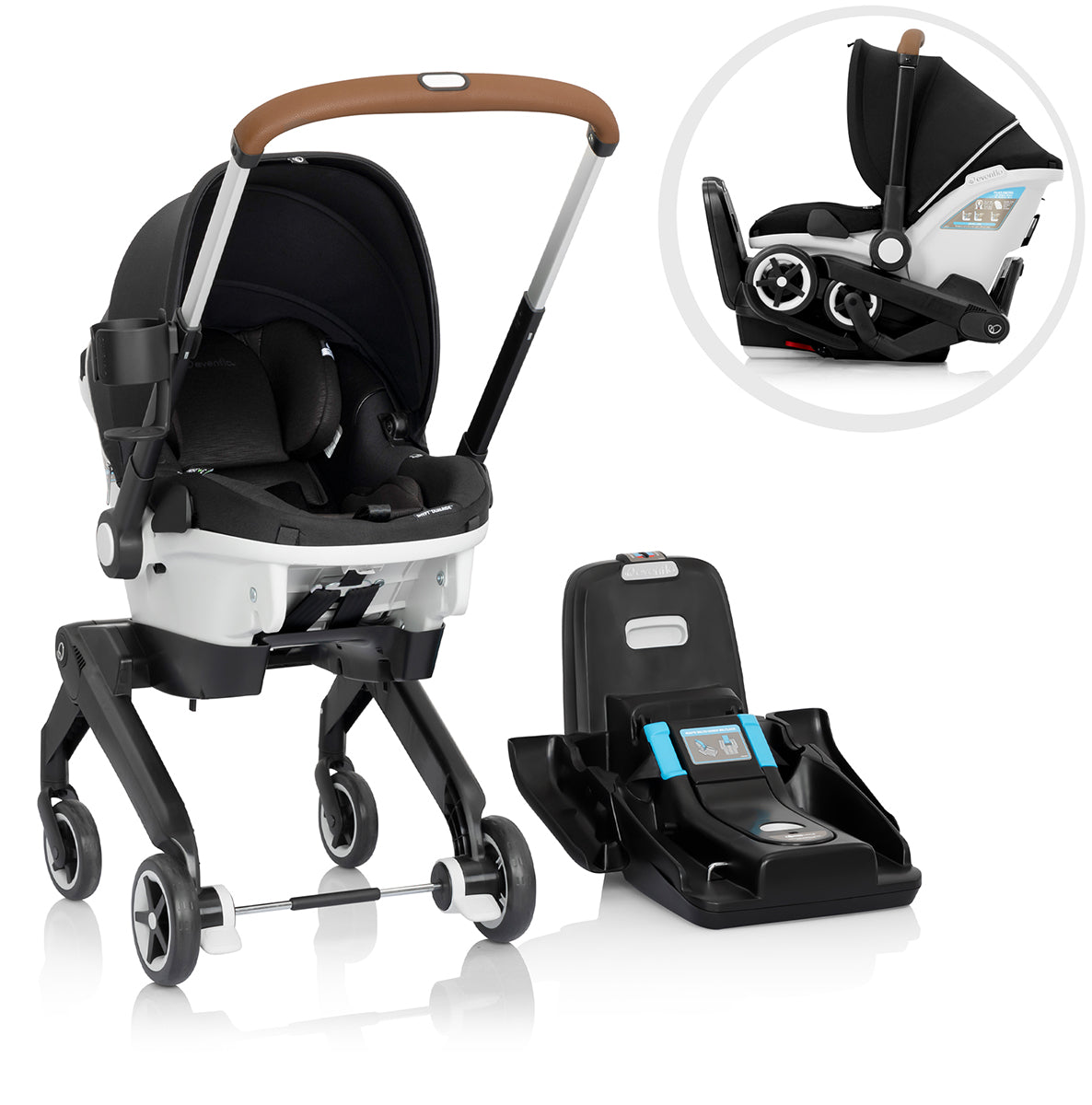 Evenflo GOLD Shyft DualRide Infant Car Seat and Stroller Combo - Onyx Black