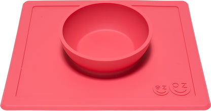 EZPZ Happy Mat Placemat & Bowl - Coral