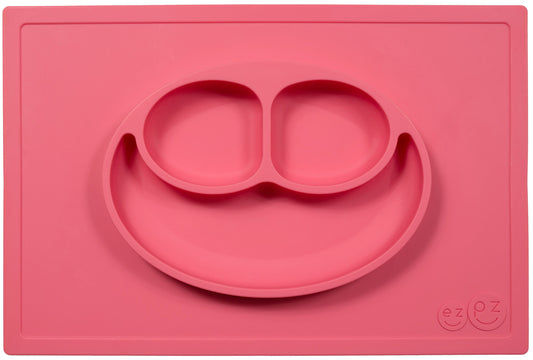 EZPZ Happy Mat Placemat & Plate - Coral