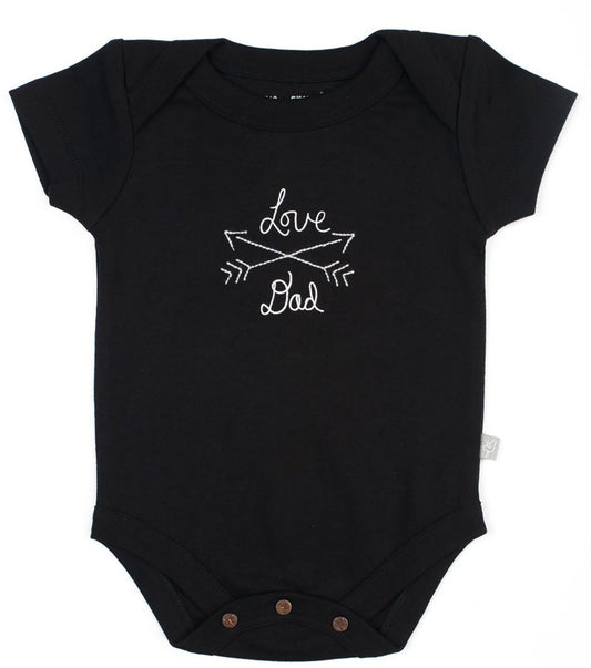 Finn+Emma Lap Shoulder Bodysuit, 3-6m - Black