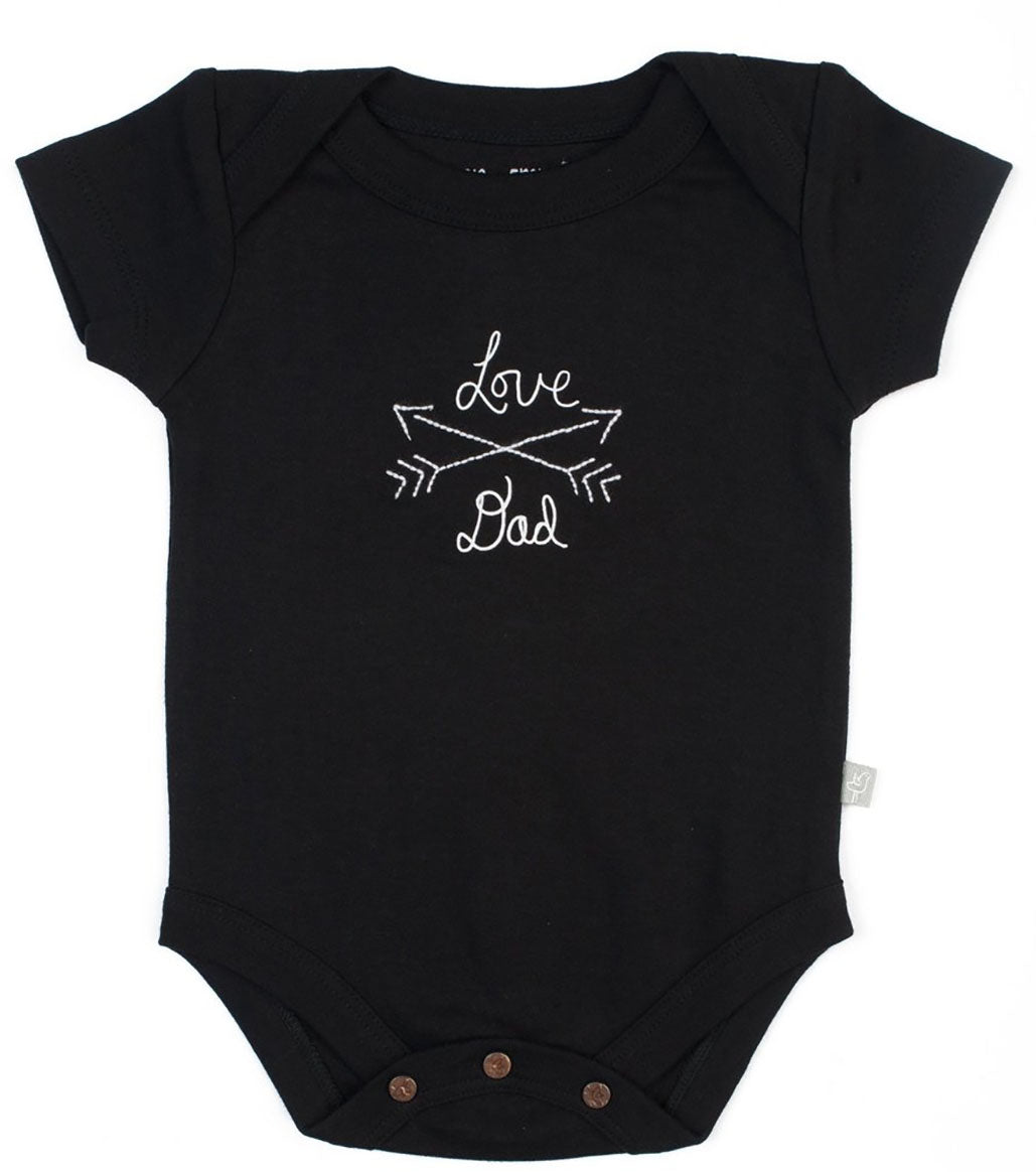 Finn+Emma Lap Shoulder Bodysuit, 6-9m - Black