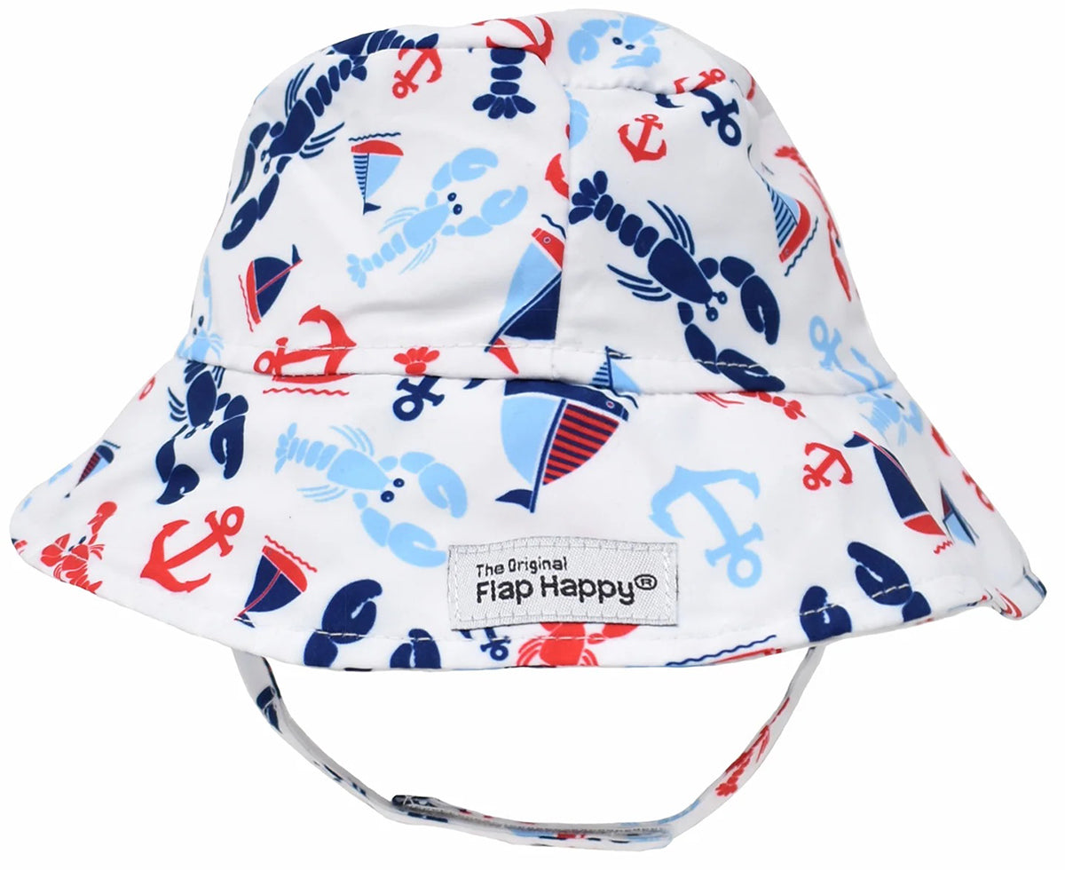 Flap Happy UPF50+ Bucket Sun Hat, Medium (6-12m) - Sunday Sails