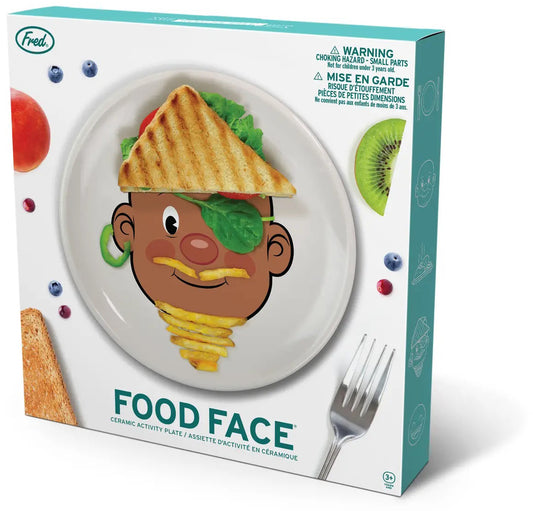 Fred & Friends Food Face Plate - Mr. Food - Brown