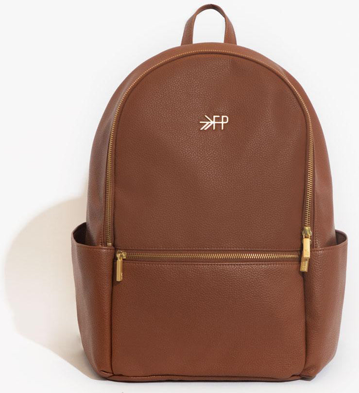 Freshly Picked Classic City Pack Backpack Diaper Bag - Cognac