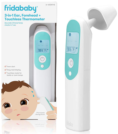 FridaBaby 3-in-1 Ear, Forehead + Touchless Infrared Thermometer