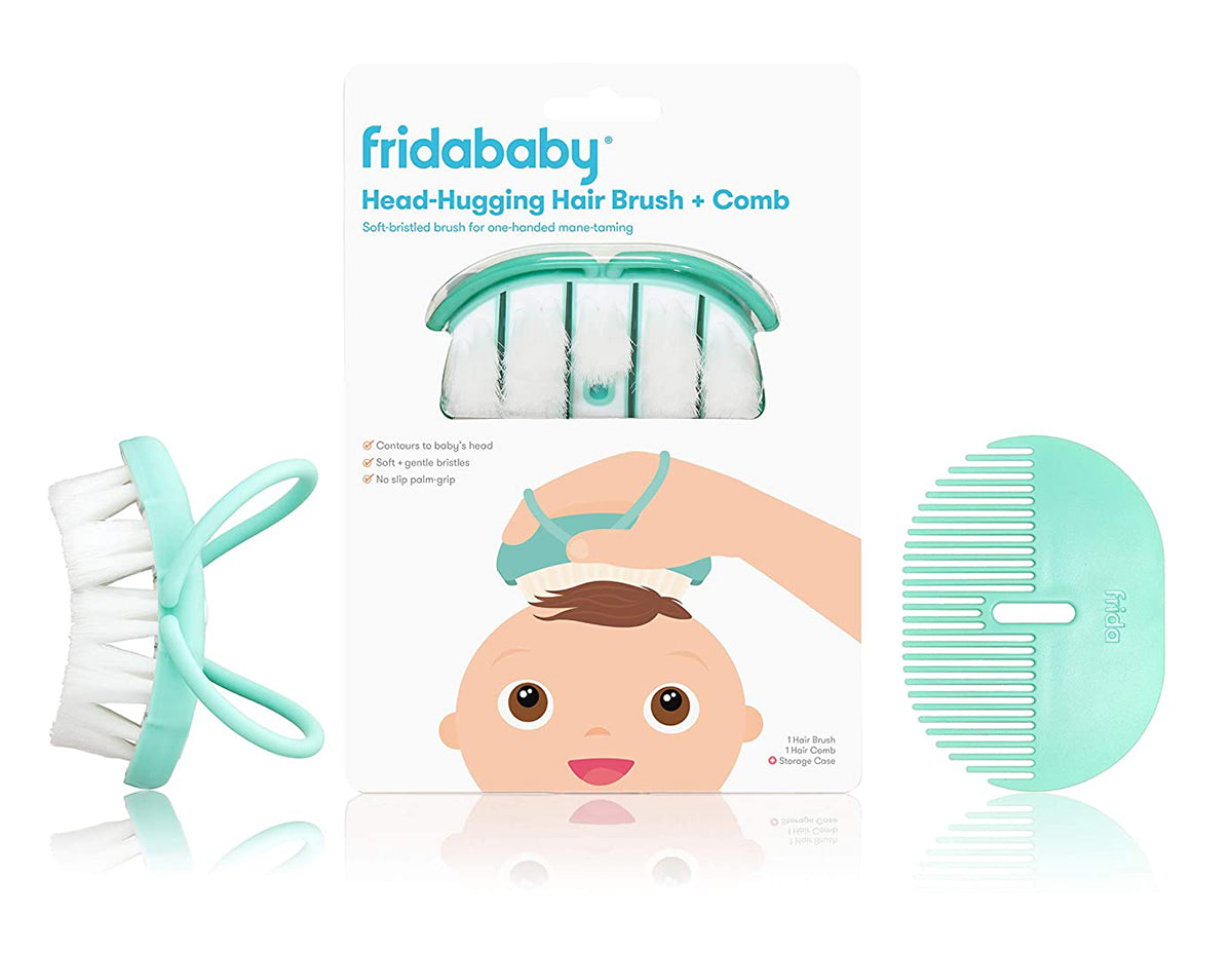 Fridababy Baby Head-Hugging Hairbrush + Styling Comb Set