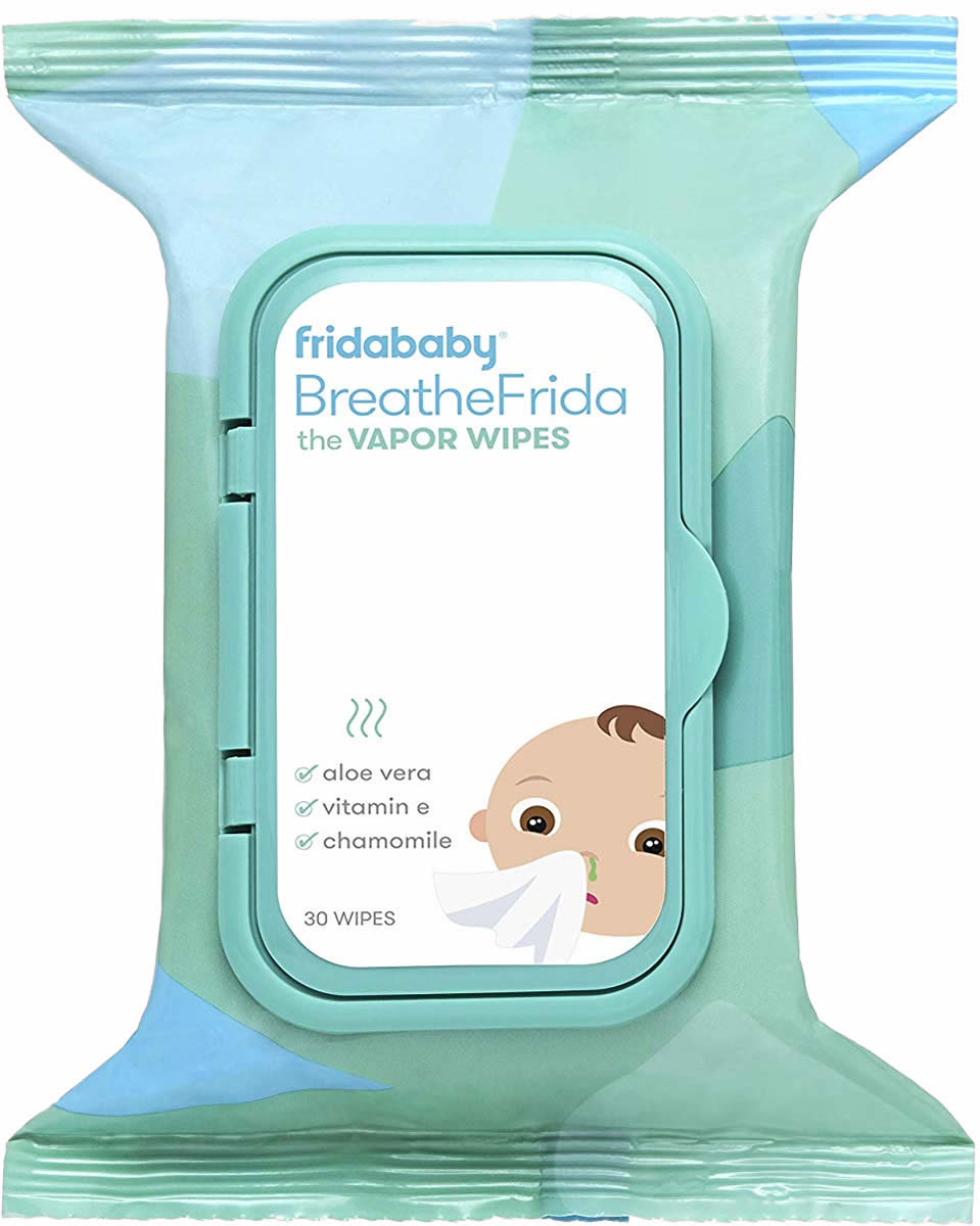 FridaBaby BreatheFrida Nose & Chest Vapor Wipes, 30 Count