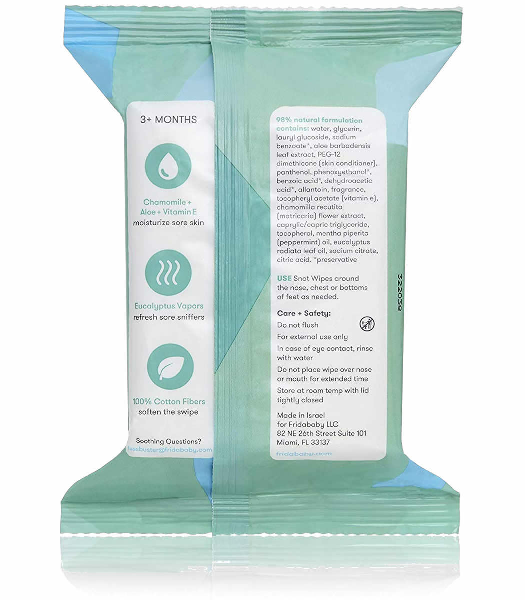 FridaBaby BreatheFrida Nose & Chest Vapor Wipes, 30 Count