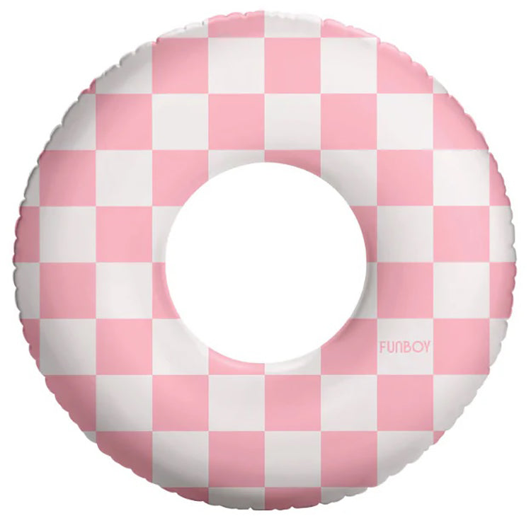 FUNBOY 30" Checkered Kids Tube Float - Pink