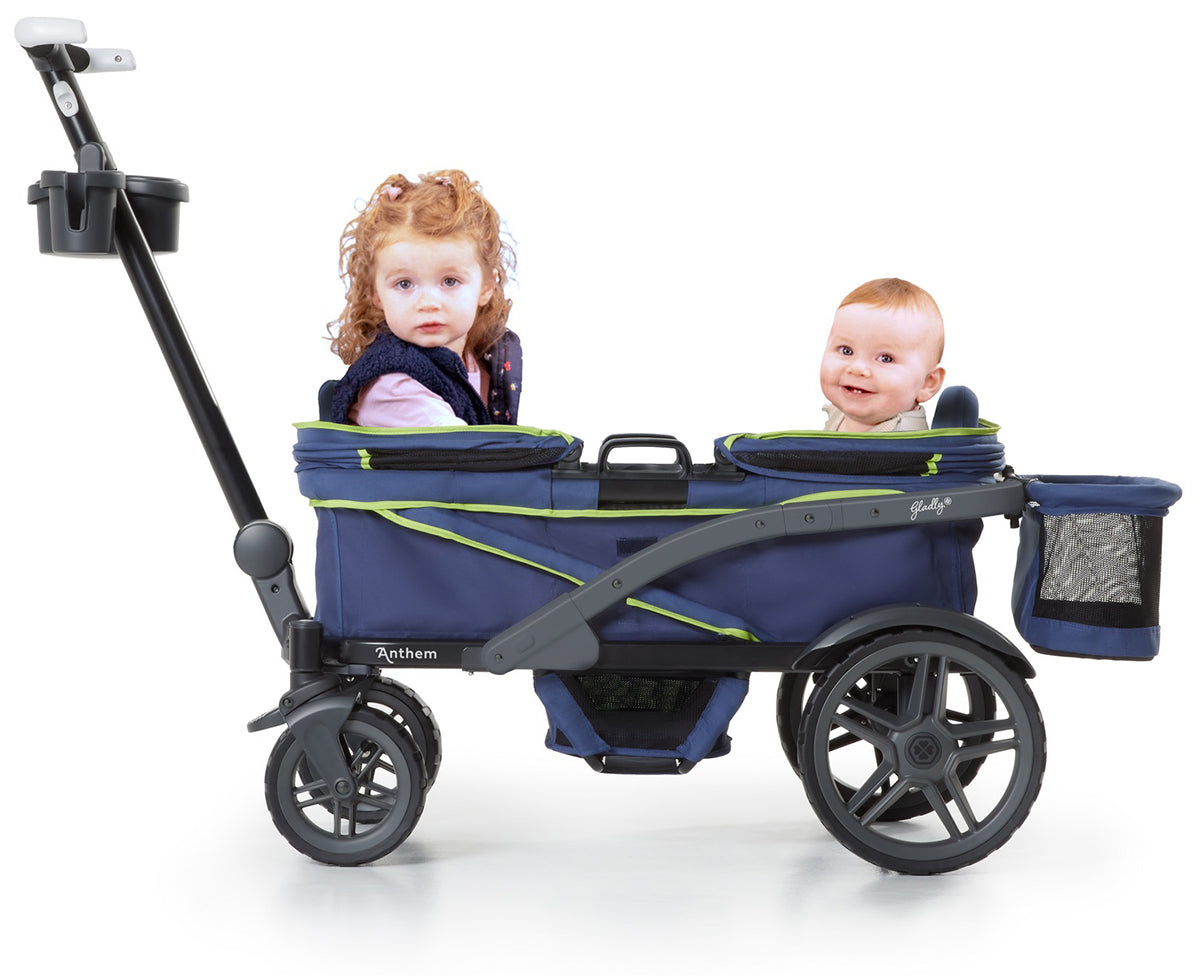 Gladly Family Anthem2 All-Terrain (2 Seater) Stroller Wagon - Electric Silver