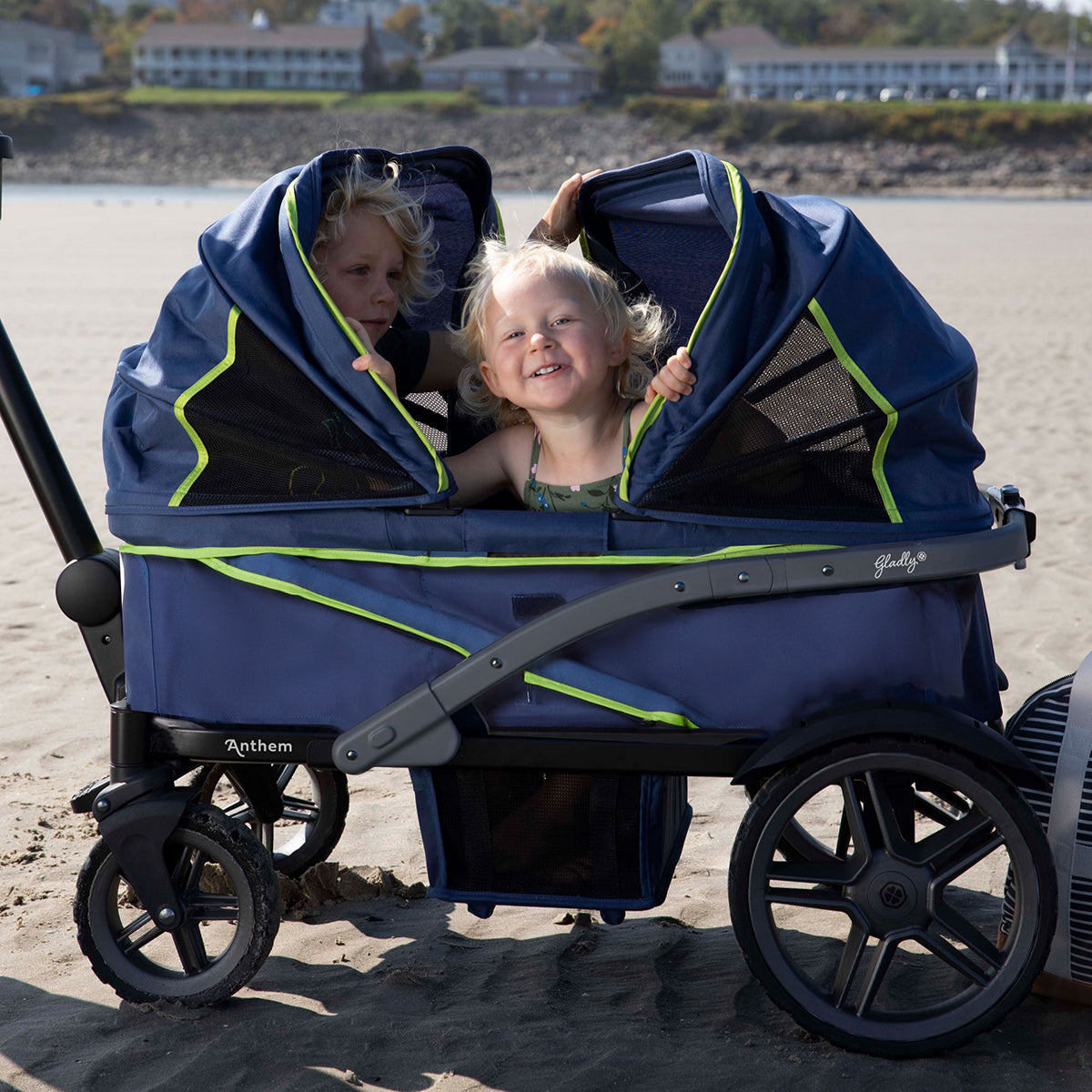 Gladly Family Anthem2 All-Terrain (2 Seater) Stroller Wagon - Electric Silver