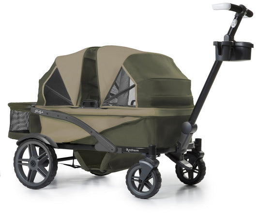 Gladly Family Anthem4 All-Terrain (4 Seater) Stroller Wagon Adventure Bundle - Forest